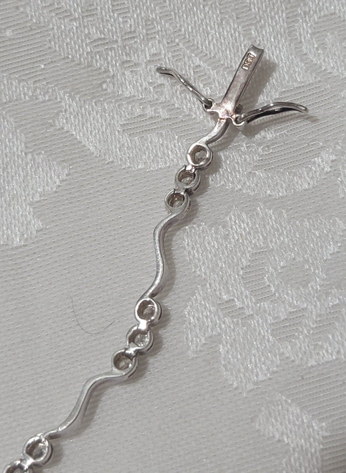VINTAGE 925 SILVER MAKER MARK DBJ & TINY BRILLIANT CZ STONES 7″ TENNIS BRACELET