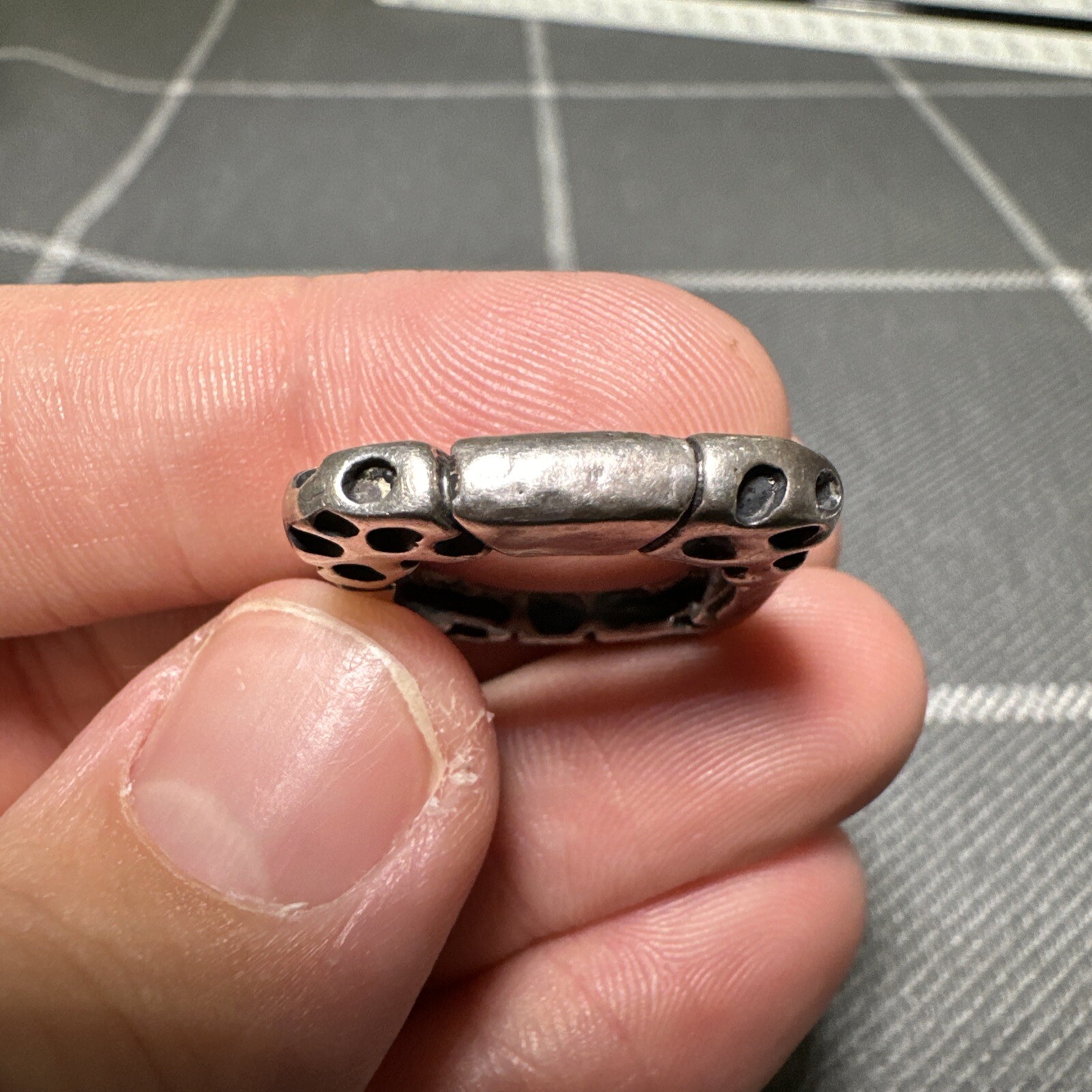 Vintage Dian Malouf Sterling Silver Statement Ring Size 6.75