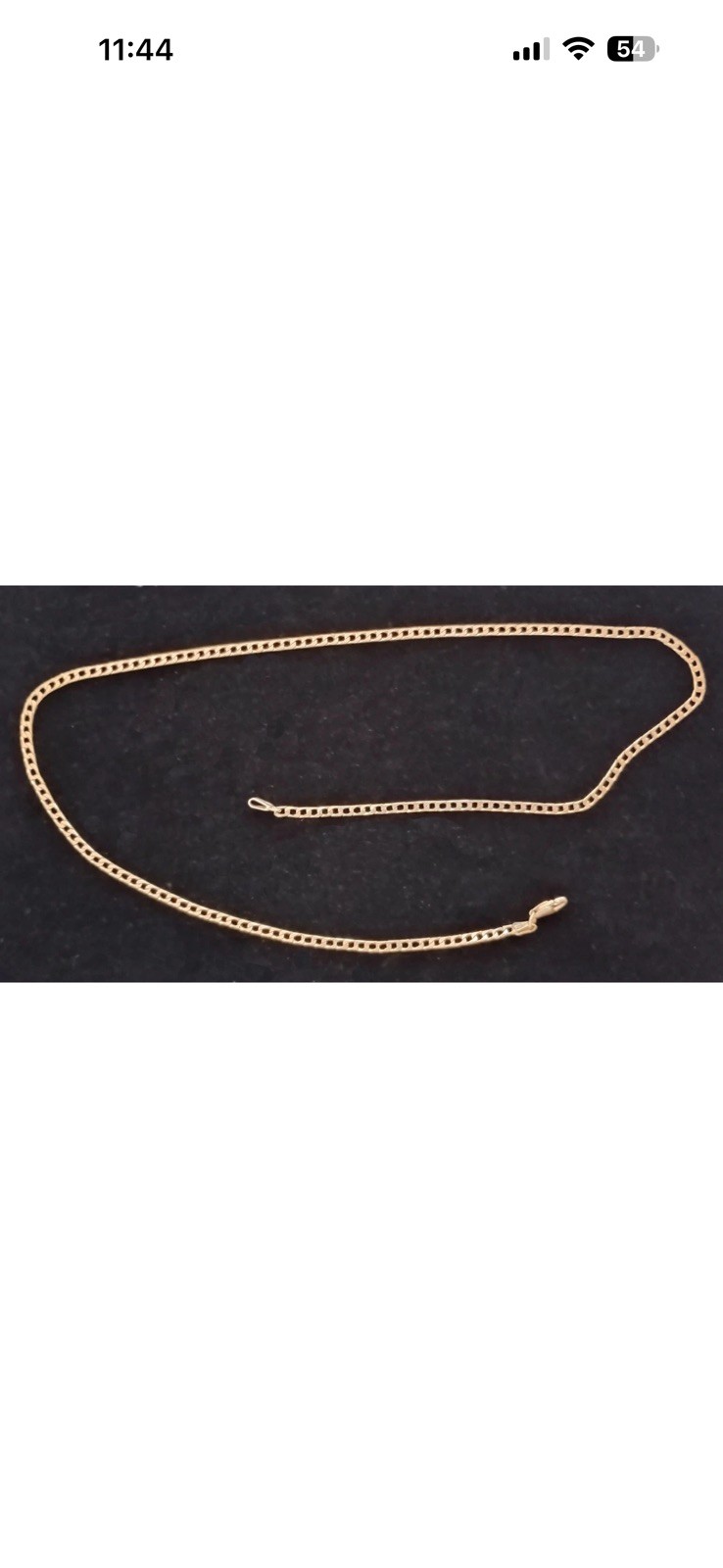 Vintage TISSOR 750 (18K) Gold 18″ 7-Gram Lobster Claw Clasp Cuban Chain Necklace