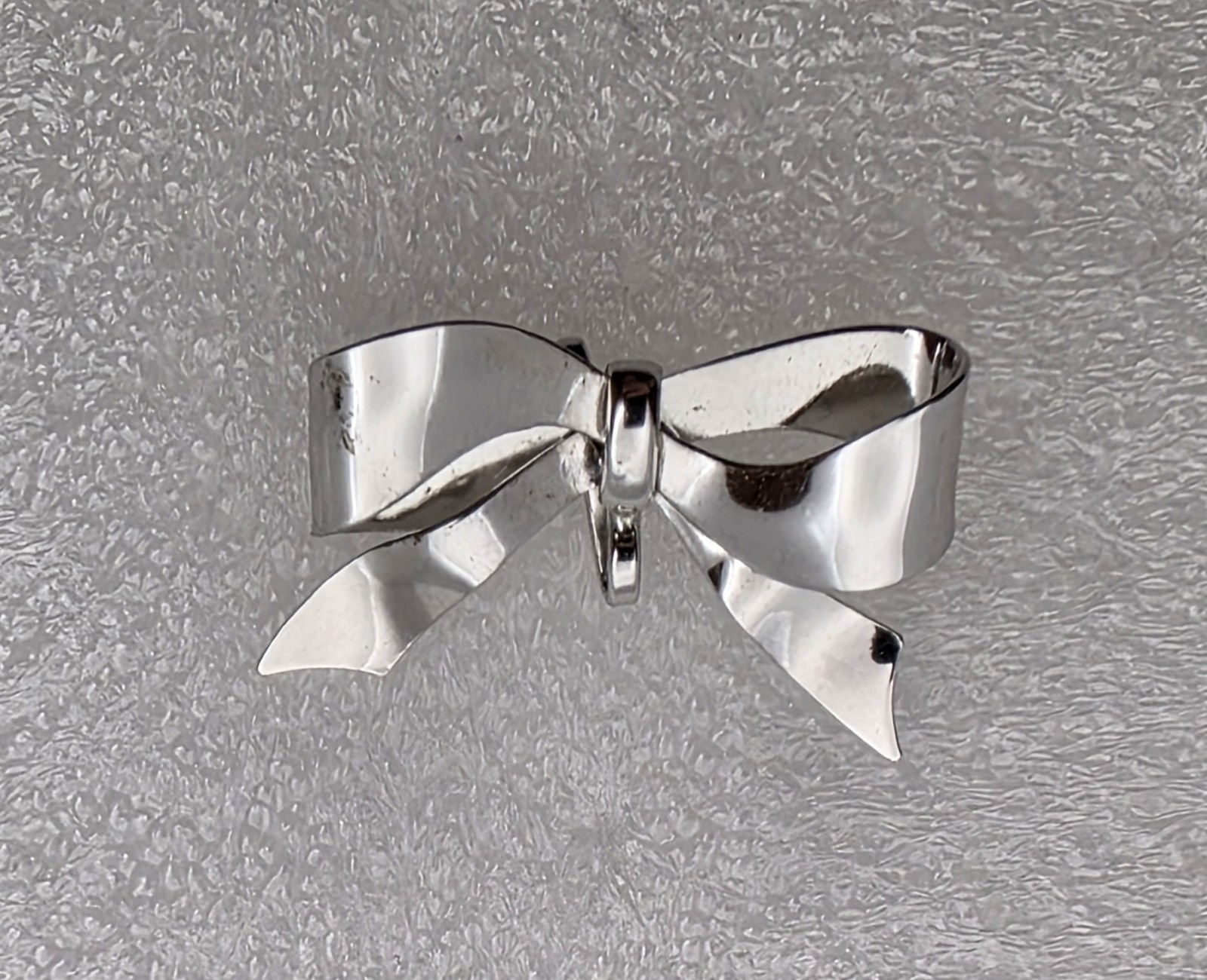 Carl Art Inc Sterling Silver Ribbon Bow Brooch/Pin Charm Holder