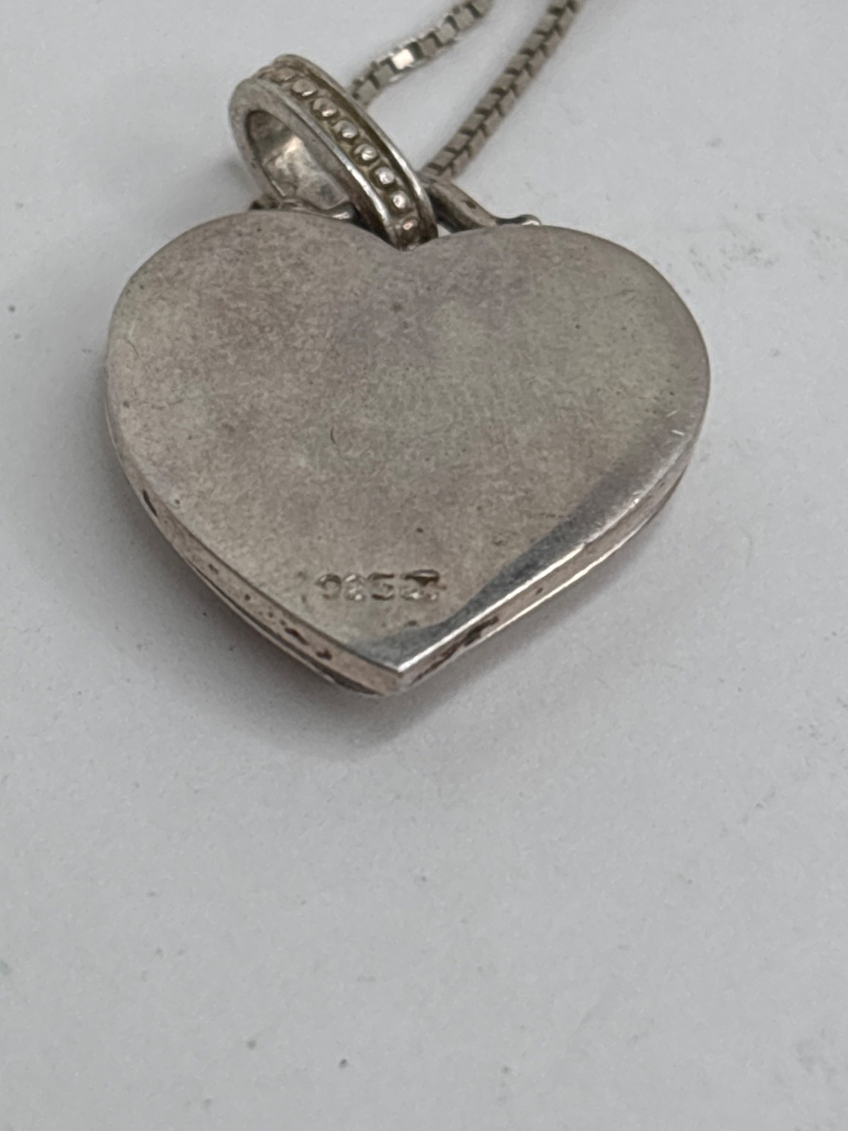 Vintage Sterling Silver Locket & Chain | Monogrammed | Original Photo | 6.45 g