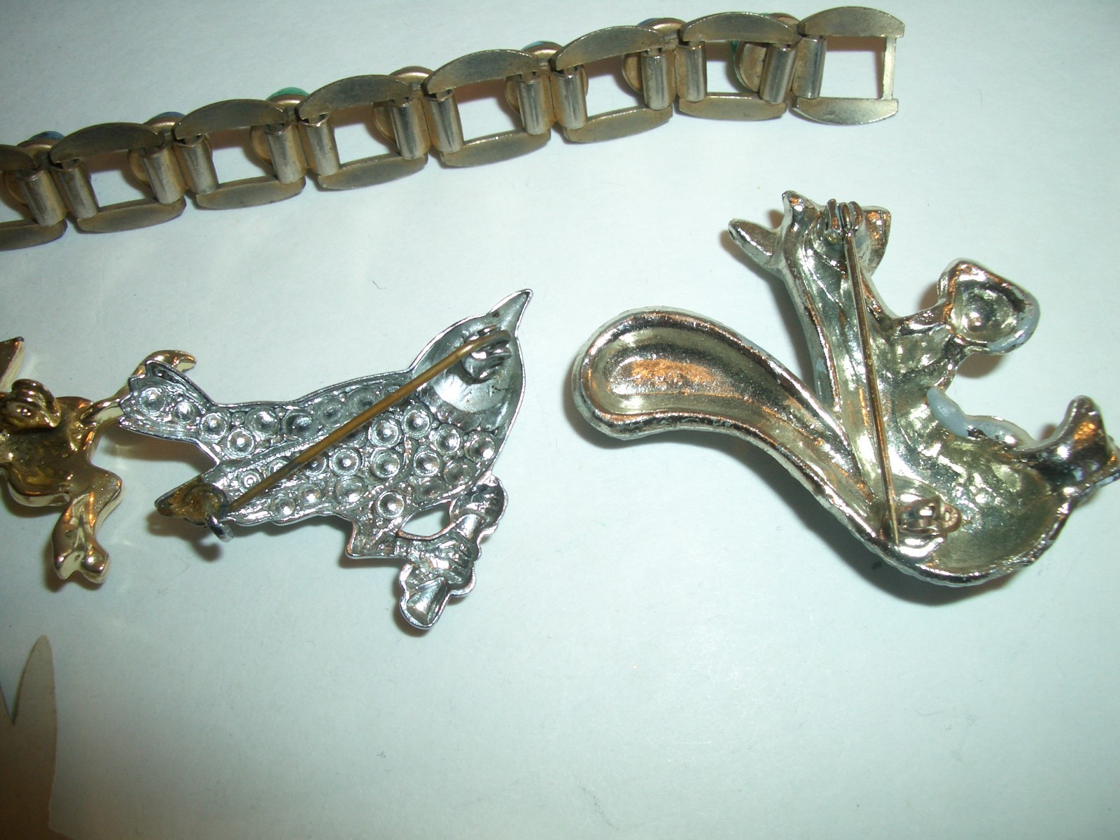 Vtg 12 pc Lot 50s Fashion Jewelry Rhinestones Pins Bracelets CORO West Germany