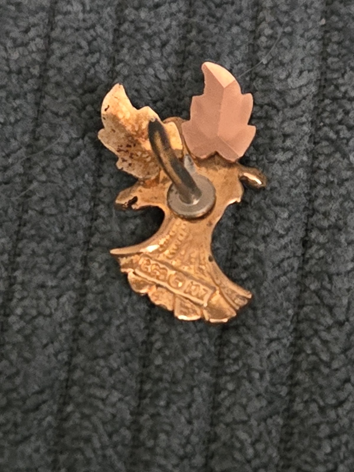 Guardian Angel 10kt Black Hills Gold SD Angel pin yellow Rose gold