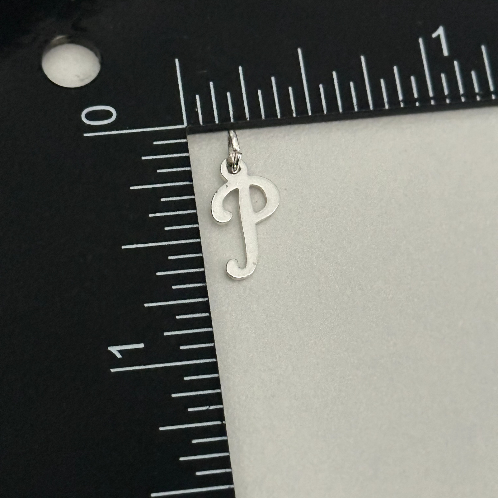 925 Sterling Silver Letter P Initial Name Dainty Vintage Charm Pendant