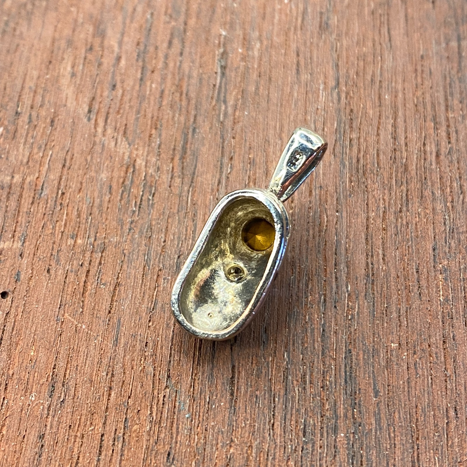 Vintage 925 Sterling Silver May Birthstone Baby Shoe Pendant Bracelet Charm