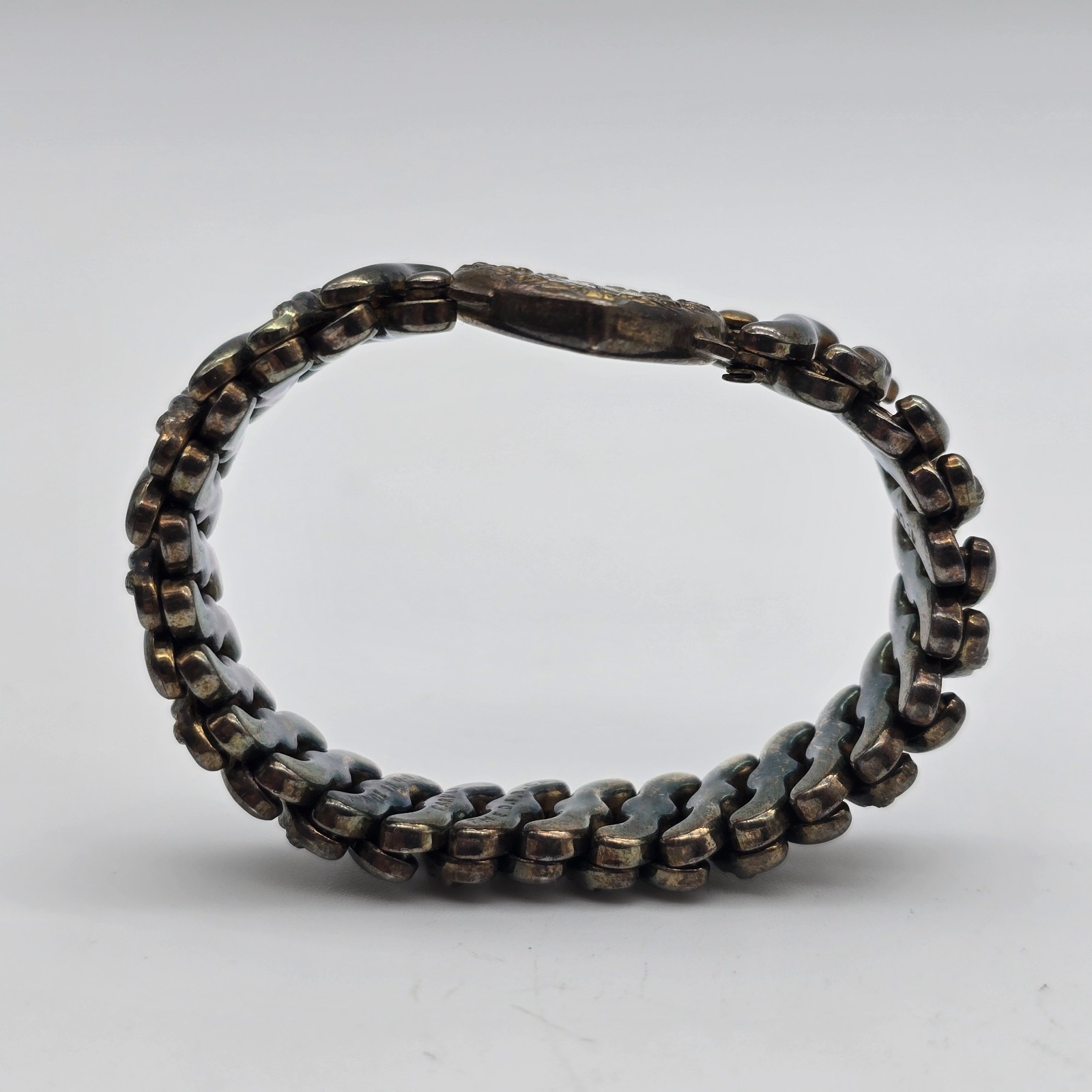 VTG Carmen Deluxe Sweetheart Floral Gold Filled Expanding Bracelet – LA Initials