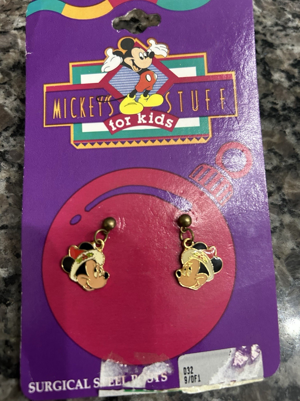 Vintage MICKEYS STUFF FOR KIDS MICKEY MOUSE Christmas EARINGS