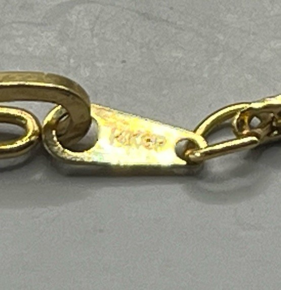 14k Gold Plate 19” Vintage Necklace Brilliant Color