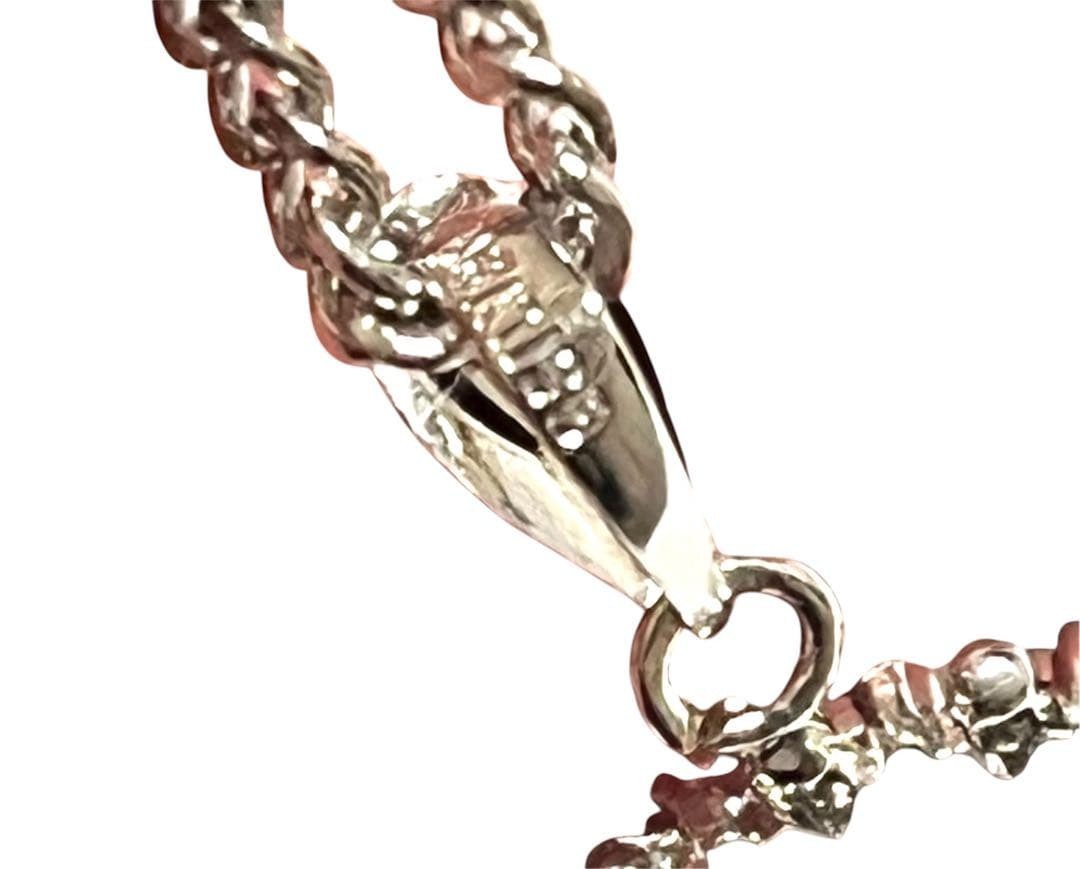 Vintage Opal Necklace Silver 925 Rhinestone Pendant 45cm Elegant Jewelry