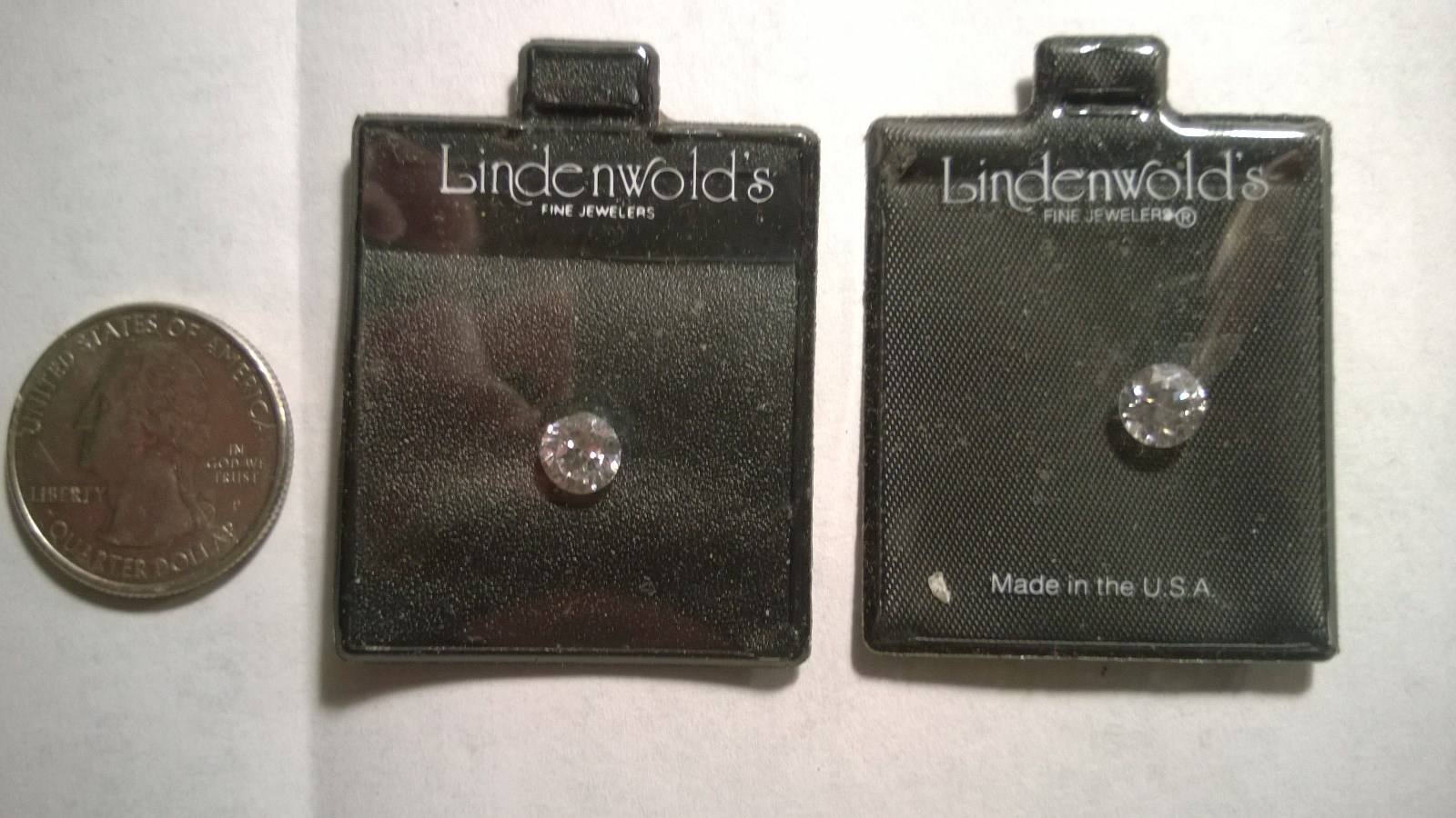 Vintage Lindenwold’s Fine Jewelers Round Clear Faceted Cubic Zirconia Stone (2)