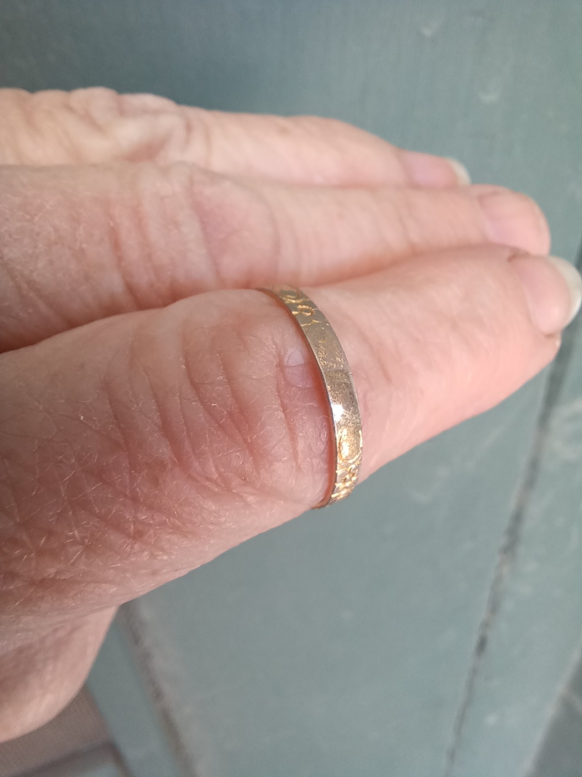 VINTAGE ART DECO JOE ESPOSITO ESPO CARVED SHELL CAMEO 18K HGE FILIGREE RING 7.25