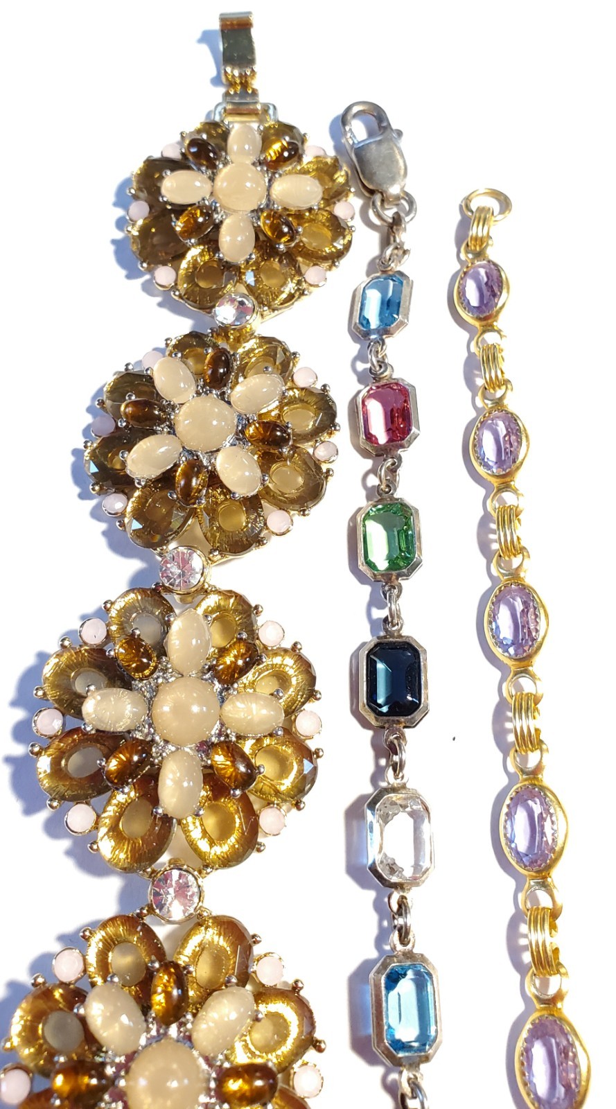 Vintage Bracelet Lot Of 6, Different Makers, Styles, Composition, Ages, Color