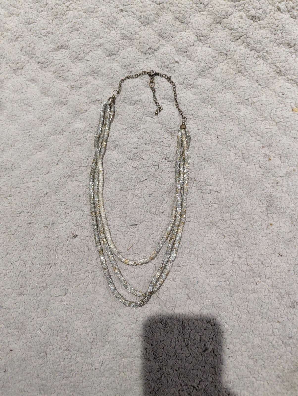 Vintage Ivory, Cream. And gold Beaded Necklace