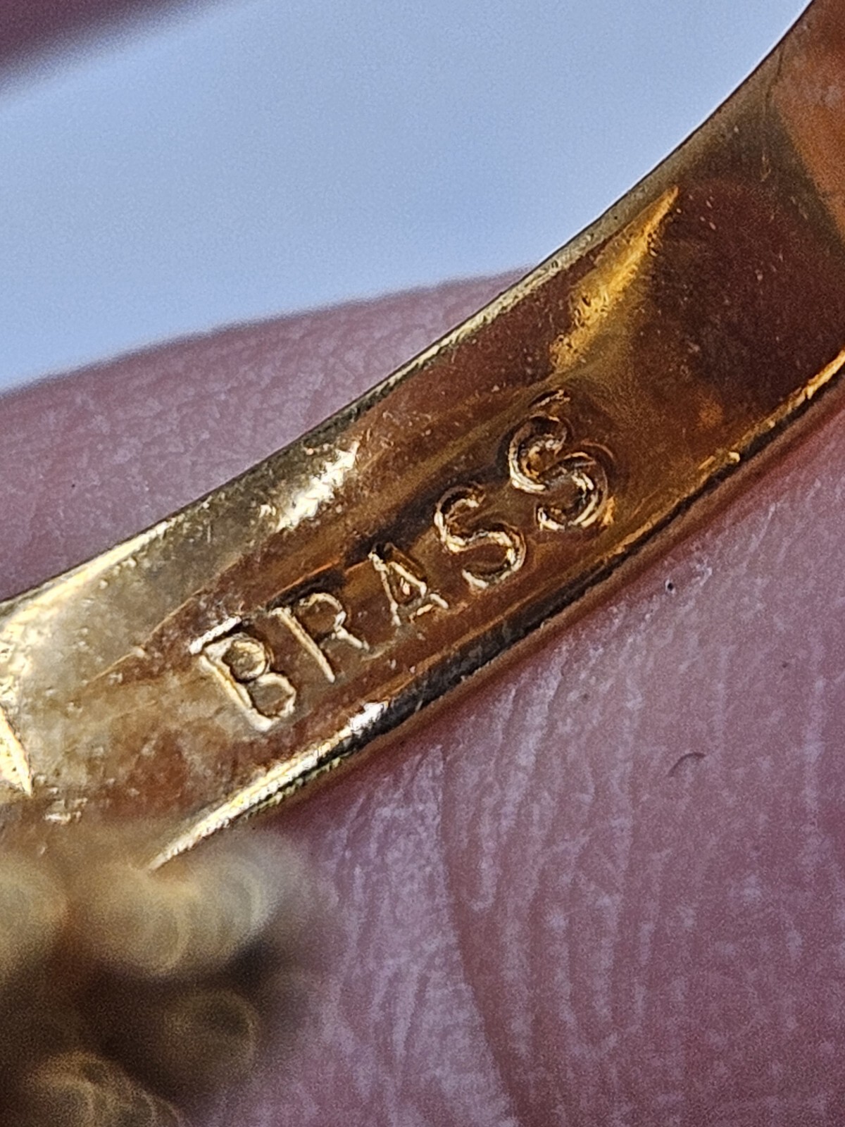 Vintage Modernist Gold Tone Finish Over Brass Petite Ring Size 6