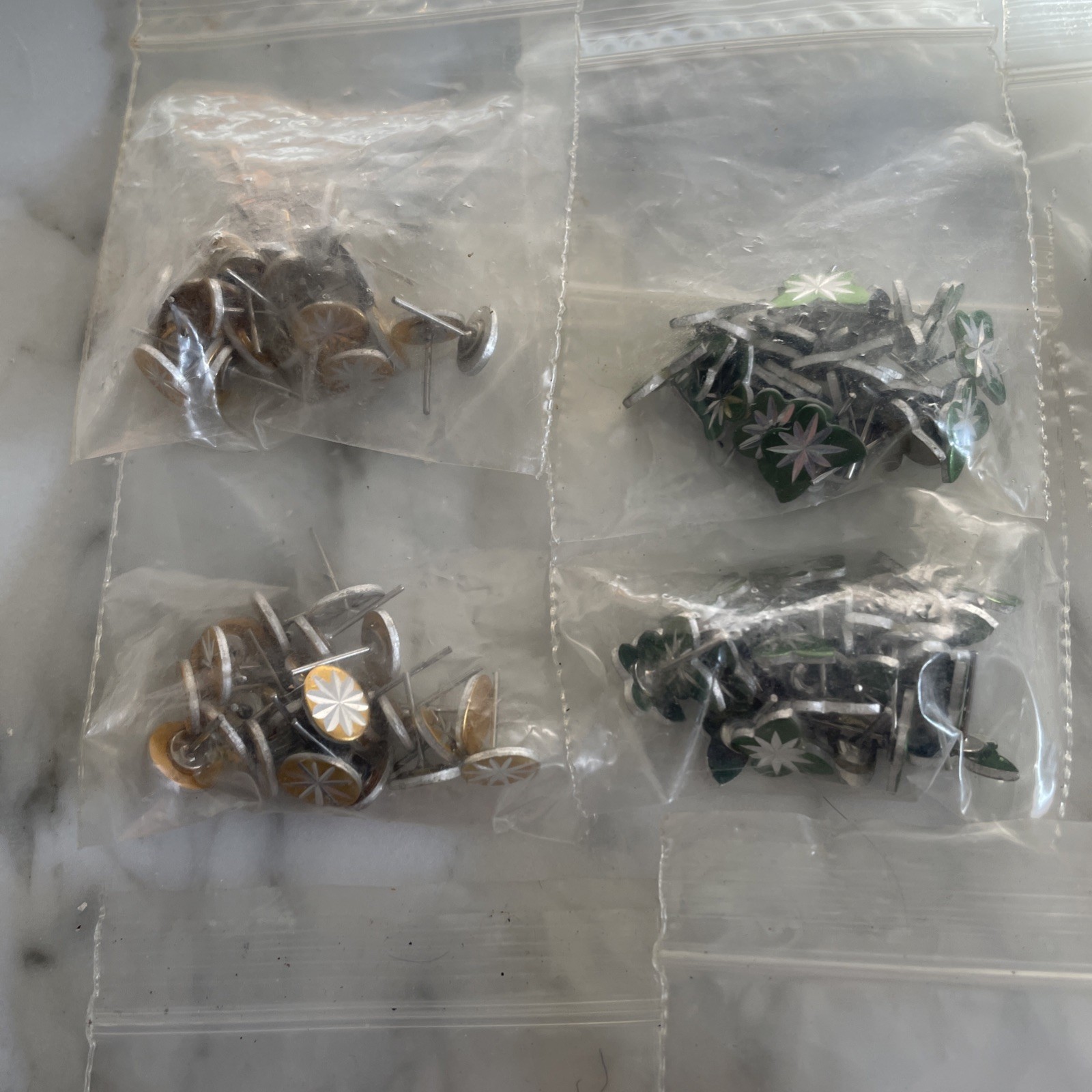 96 Pair Vintage Assorted Aluminum Earrings