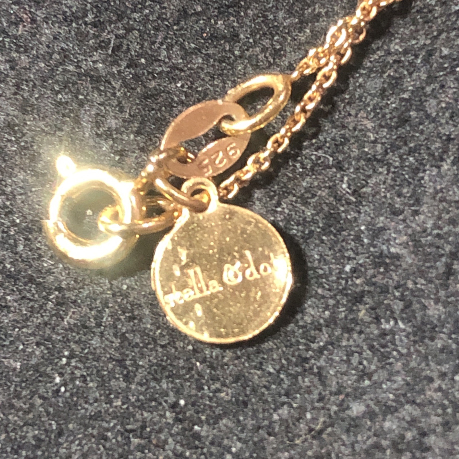 Vintage Signed Stella & Dot Gold Over Sterling925 Dainty Chain Link Necklace