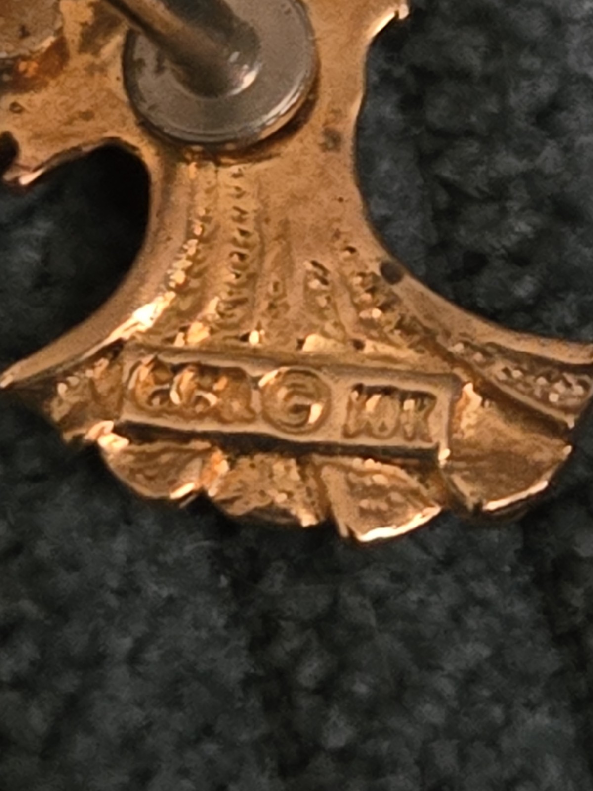 Guardian Angel 10kt Black Hills Gold SD Angel pin yellow Rose gold