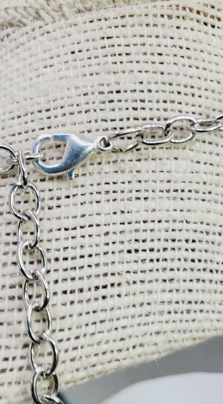 Vintage Gray Faux Pearl and Rhinestone Beaded Necklace 20″ te03