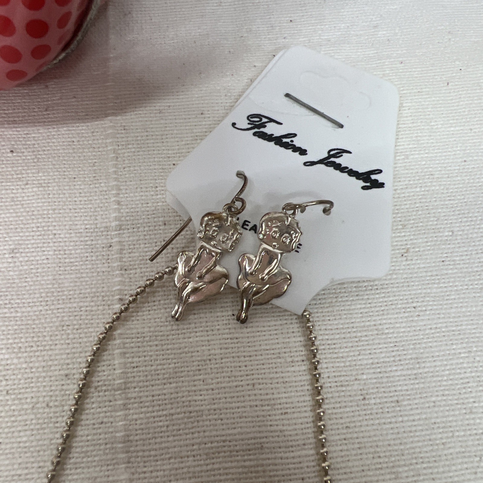 Betty Boop Vintage 90s Jewelry Round Pair Of Earrings Sterling Silver 925 Mex