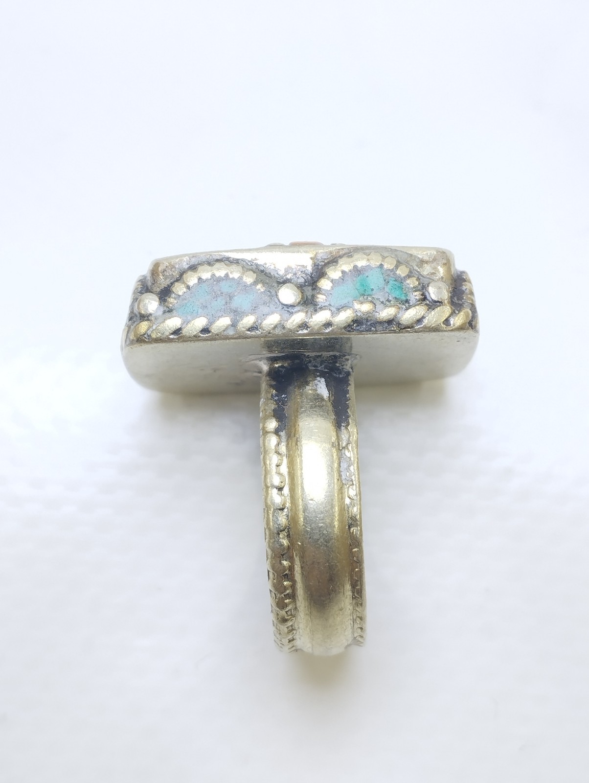 Rare Extremely Ancient Antique Victorian Ring Multicolor Stones Amazing Artifact