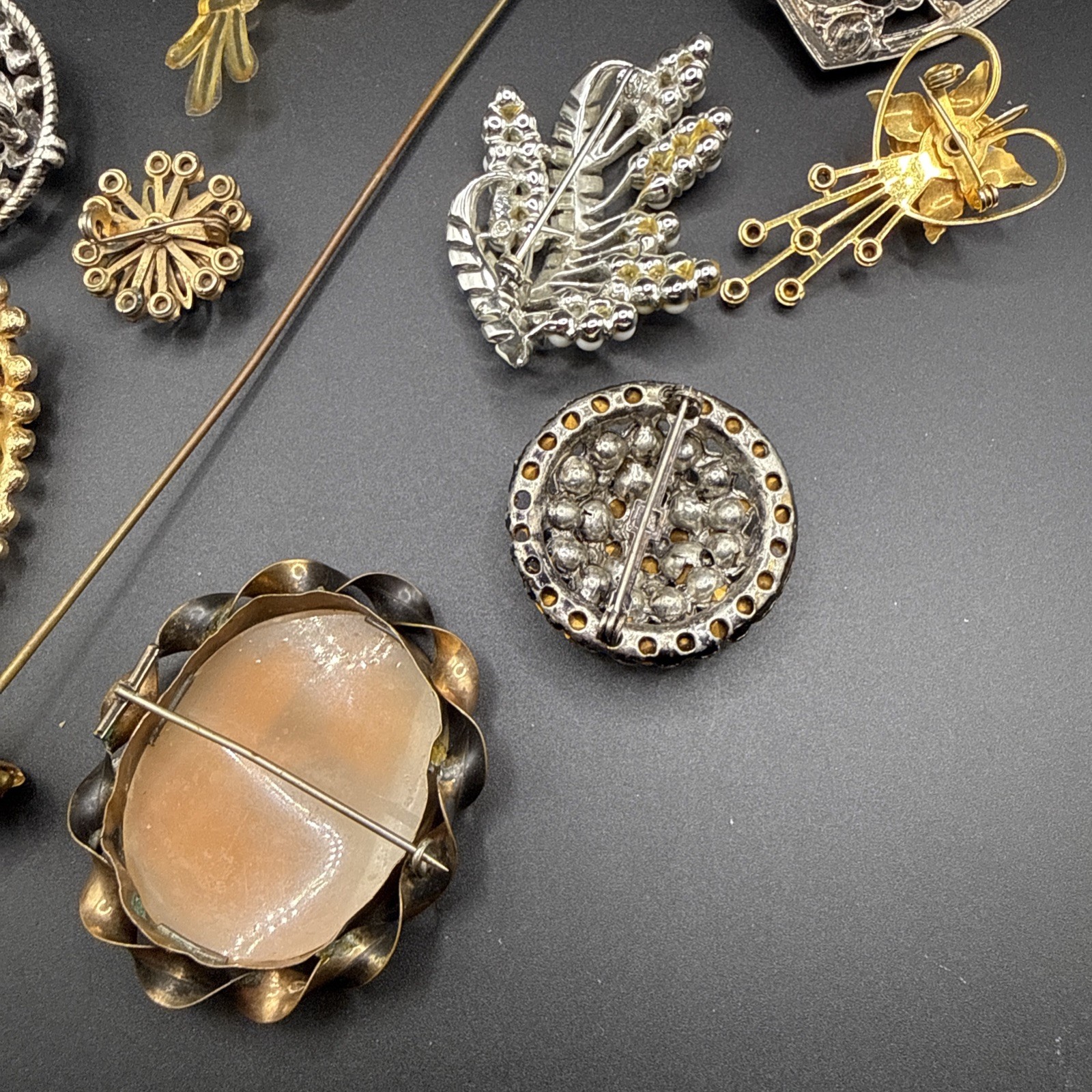 Vintage Brooch Lot For Repair Coro Unsigned Antique