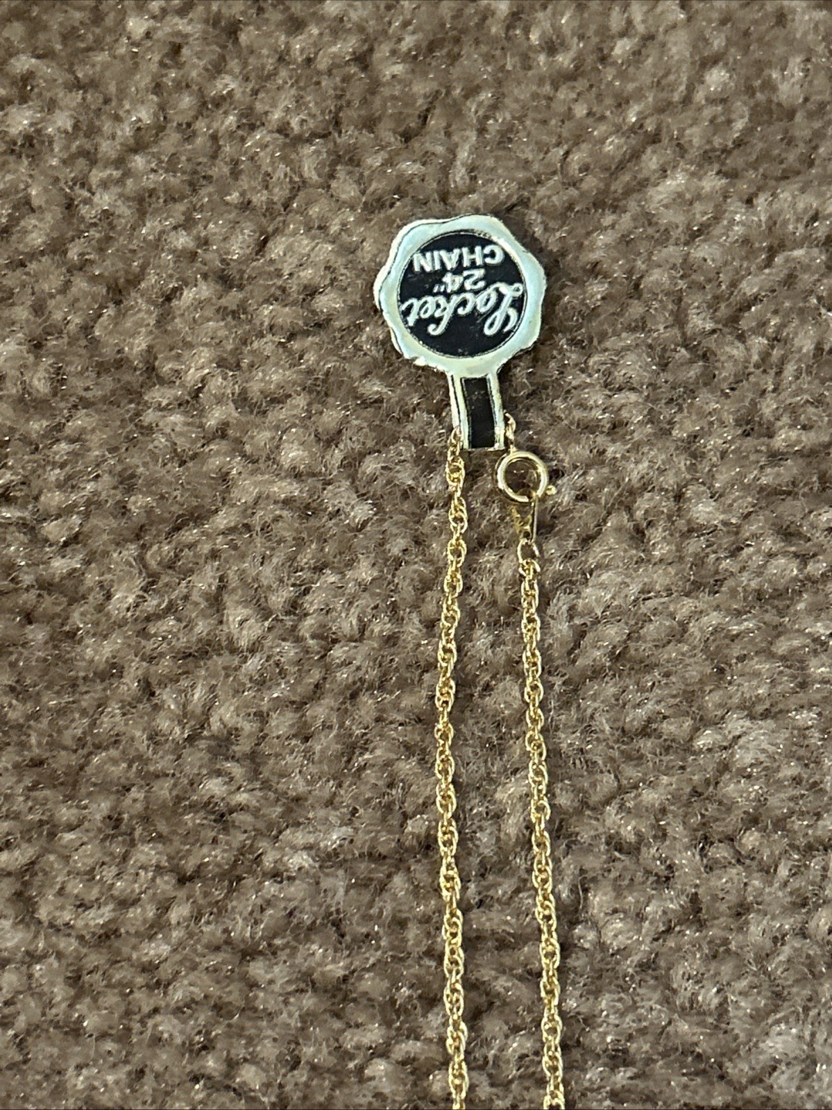 Goldtone Necklace Chain And Locket Pendant With A Faux Pearl 24” Chain