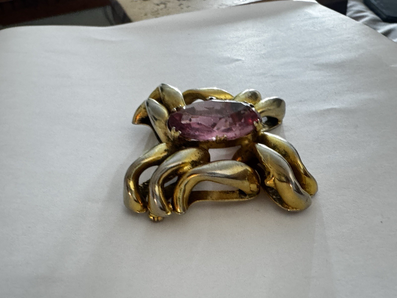 Vintage Grape Cluster Leaf Ring Silver-Tone – Statement