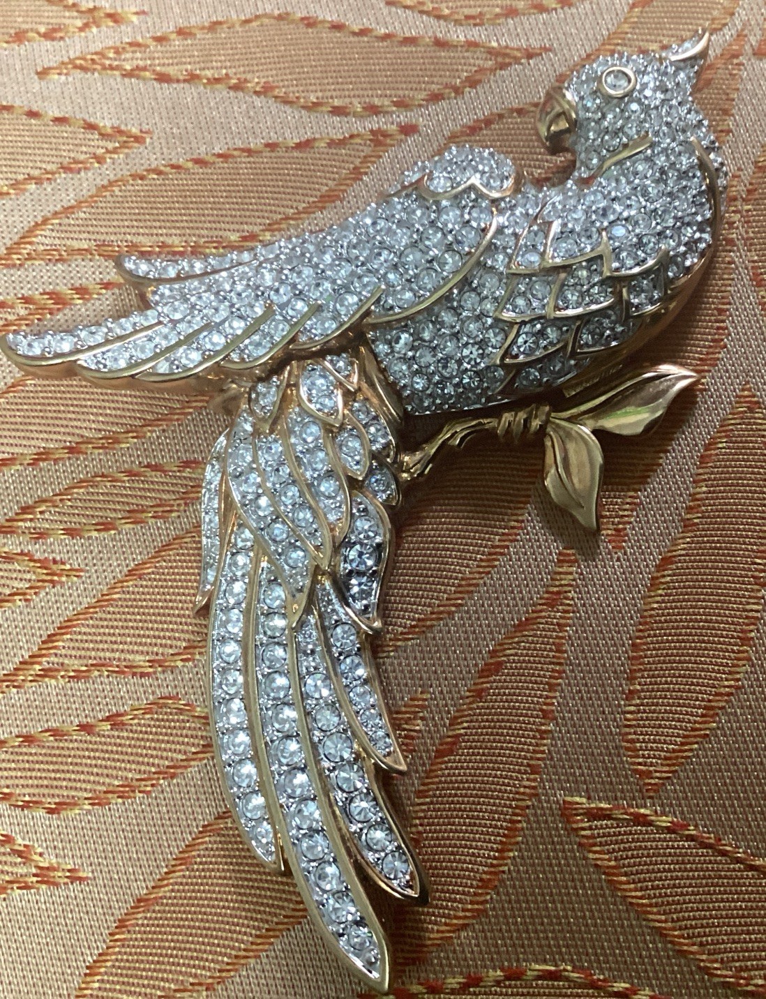 Brooch / Pin Swarovski Cockatiel Parrot Bird Clear Crystal Brooch Jewelry Beauty