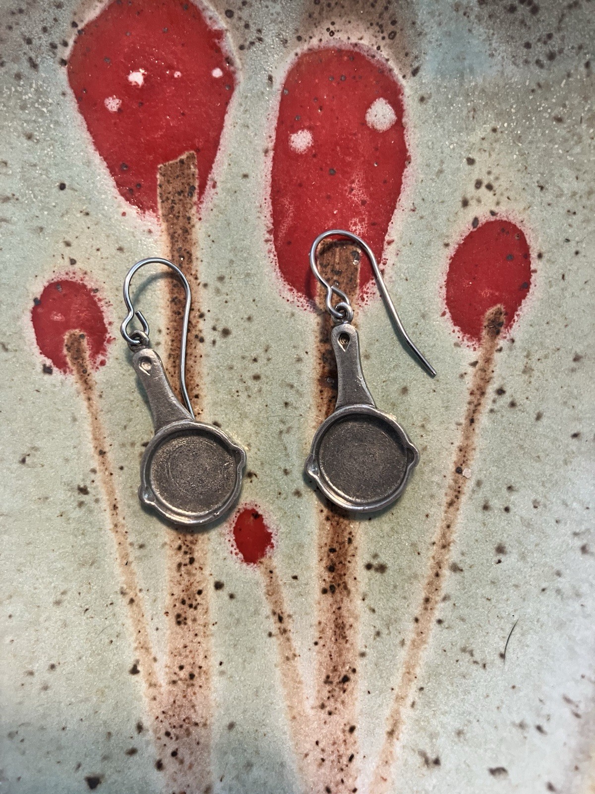 Jim Clift Vintage Frying Pan Earrings