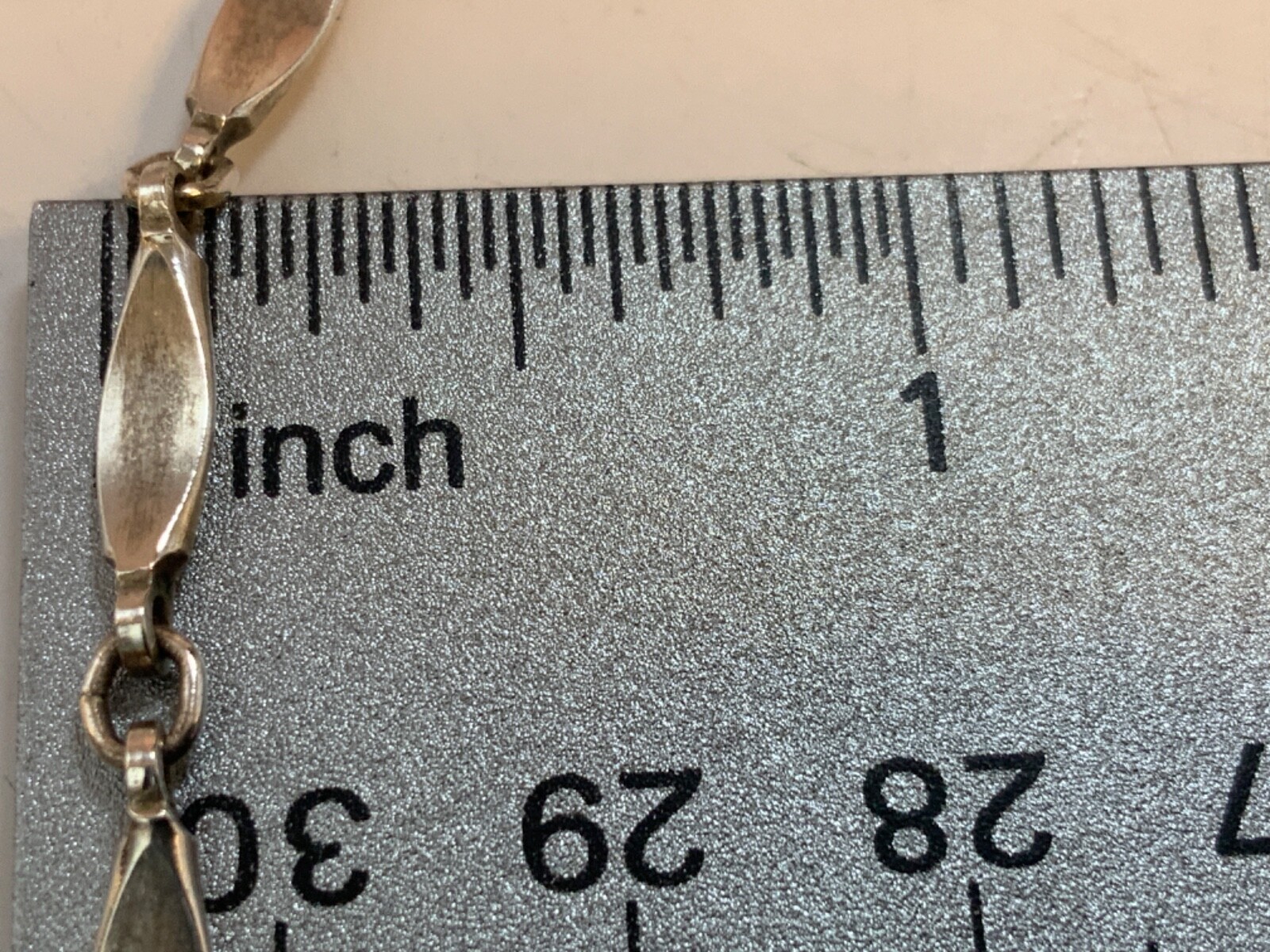 Vintage Sterling Silver Bar Link Chain 18’’ Necklace