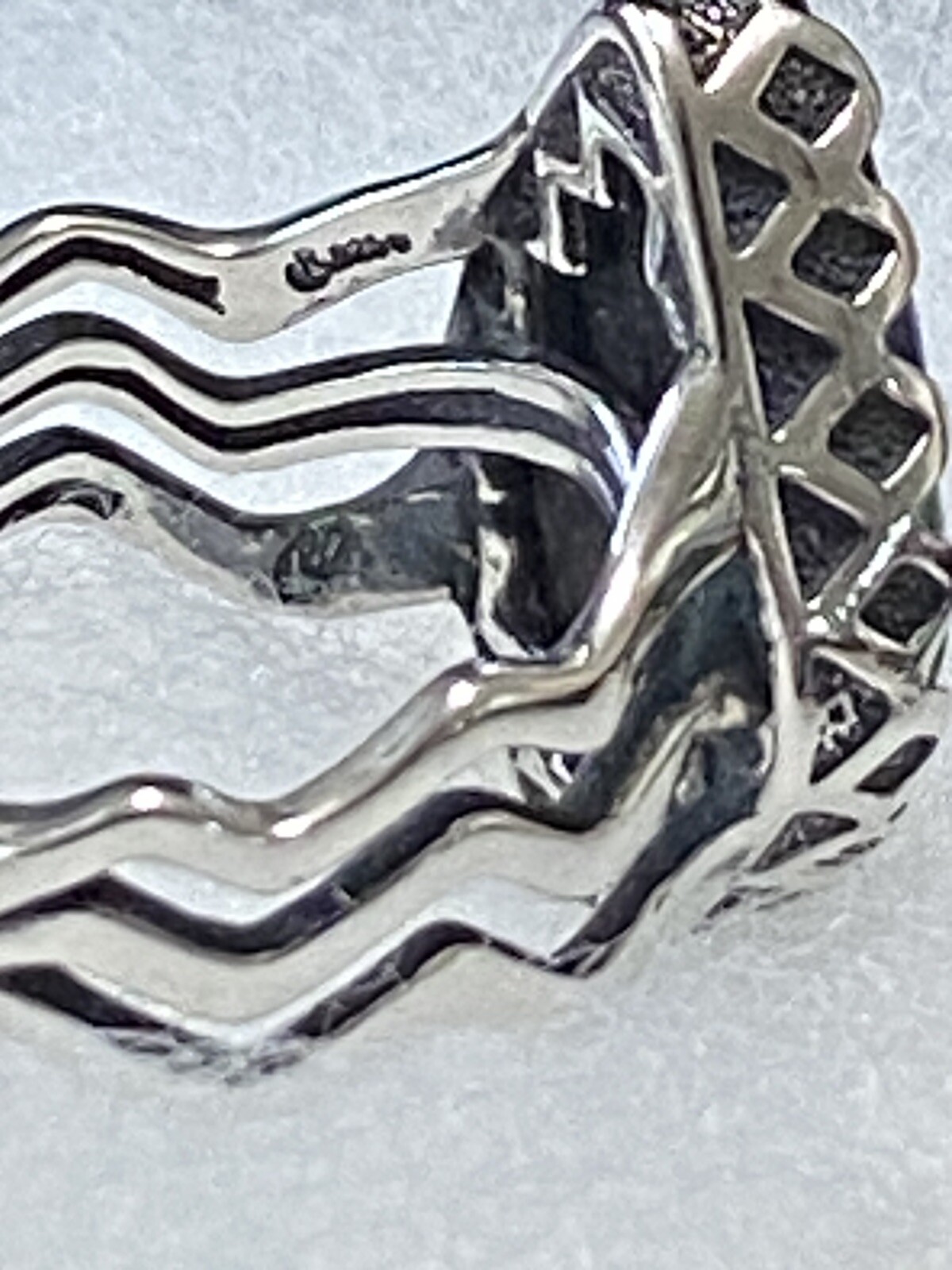 CAROLYN POLLACK Sterling Silver Multicolor Stones, Triple Band Ring, Size 9