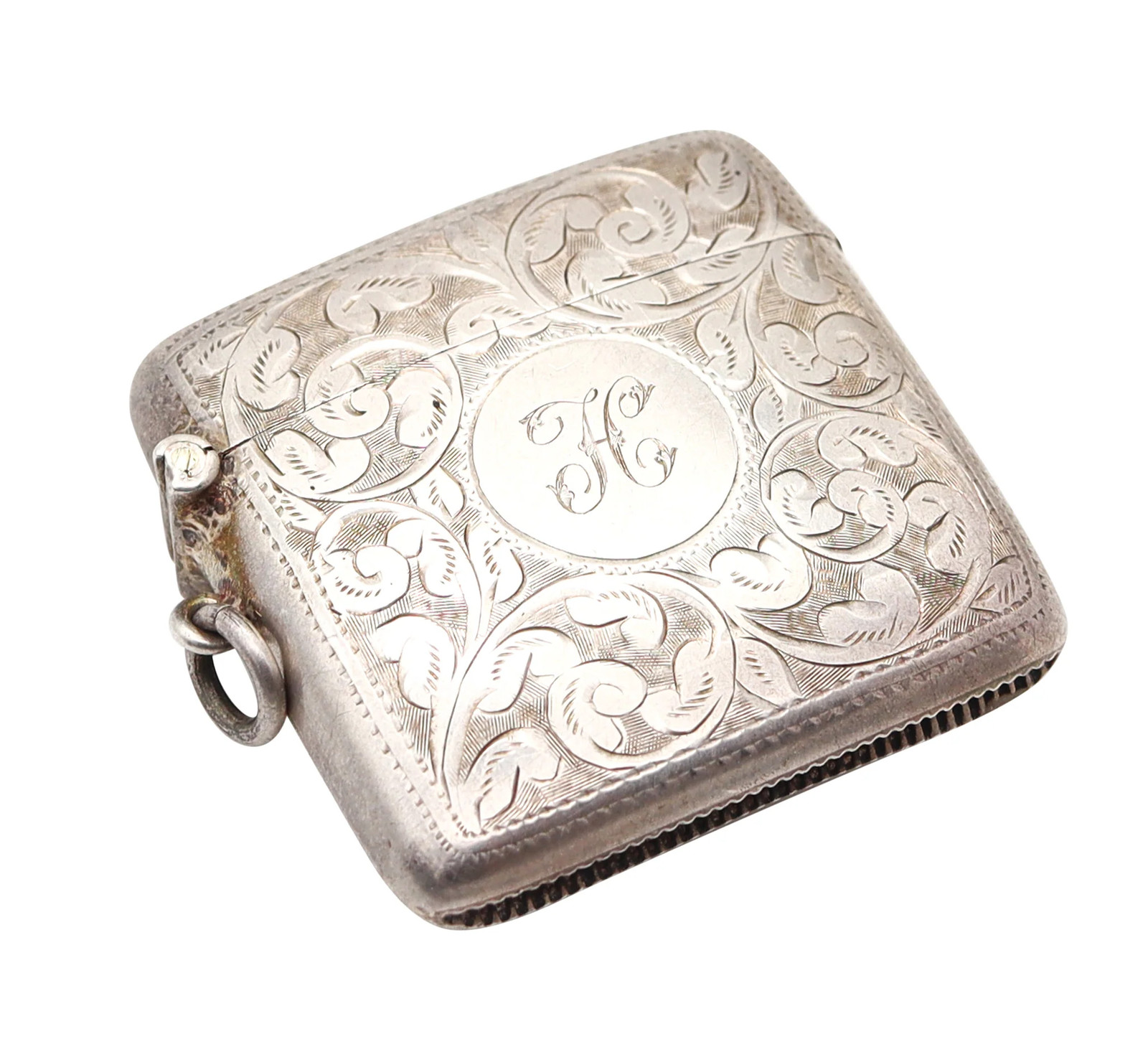 JAMES DEAKIN & SONS 1911 Chester Curved Vesta Matches Box In .925 Sterling