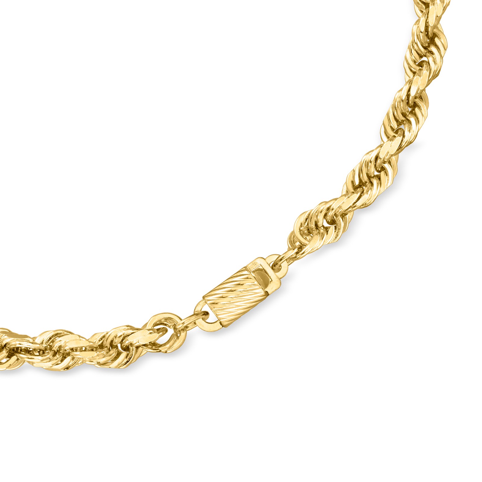 Vintage 5.6mm 14kt Yellow Gold Rope-Chain Necklace. 22 inches