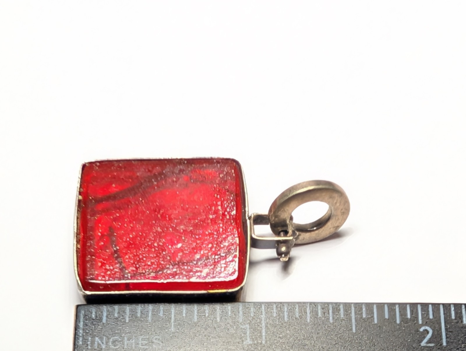 VINTAGE DICHROIC STERLING SILVER PENDANT SIGNED MEX925 R*G WEIGHS 13+ GRAMS