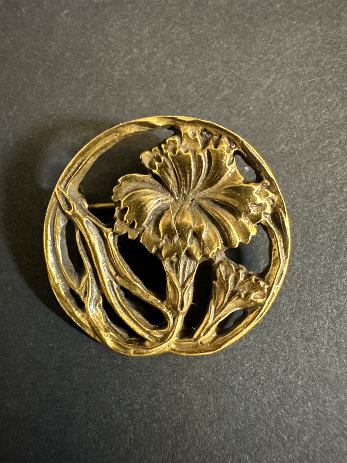 Vintage Alva Flower Art Nouveau Revival Museum Replica Brooch /Pin Jewelry.