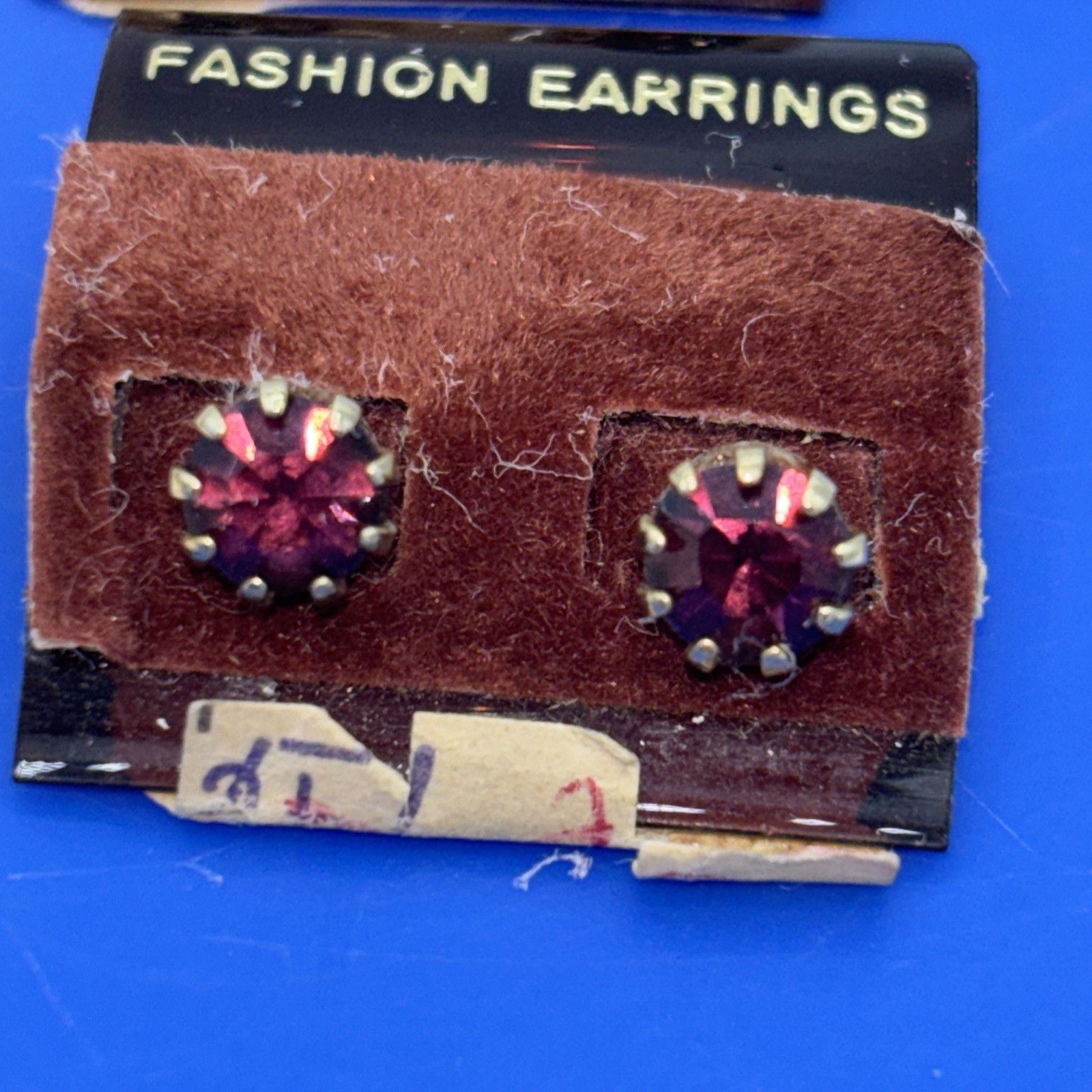 Vintage NOS Birthstone Earrings Lot January February May August Pierced