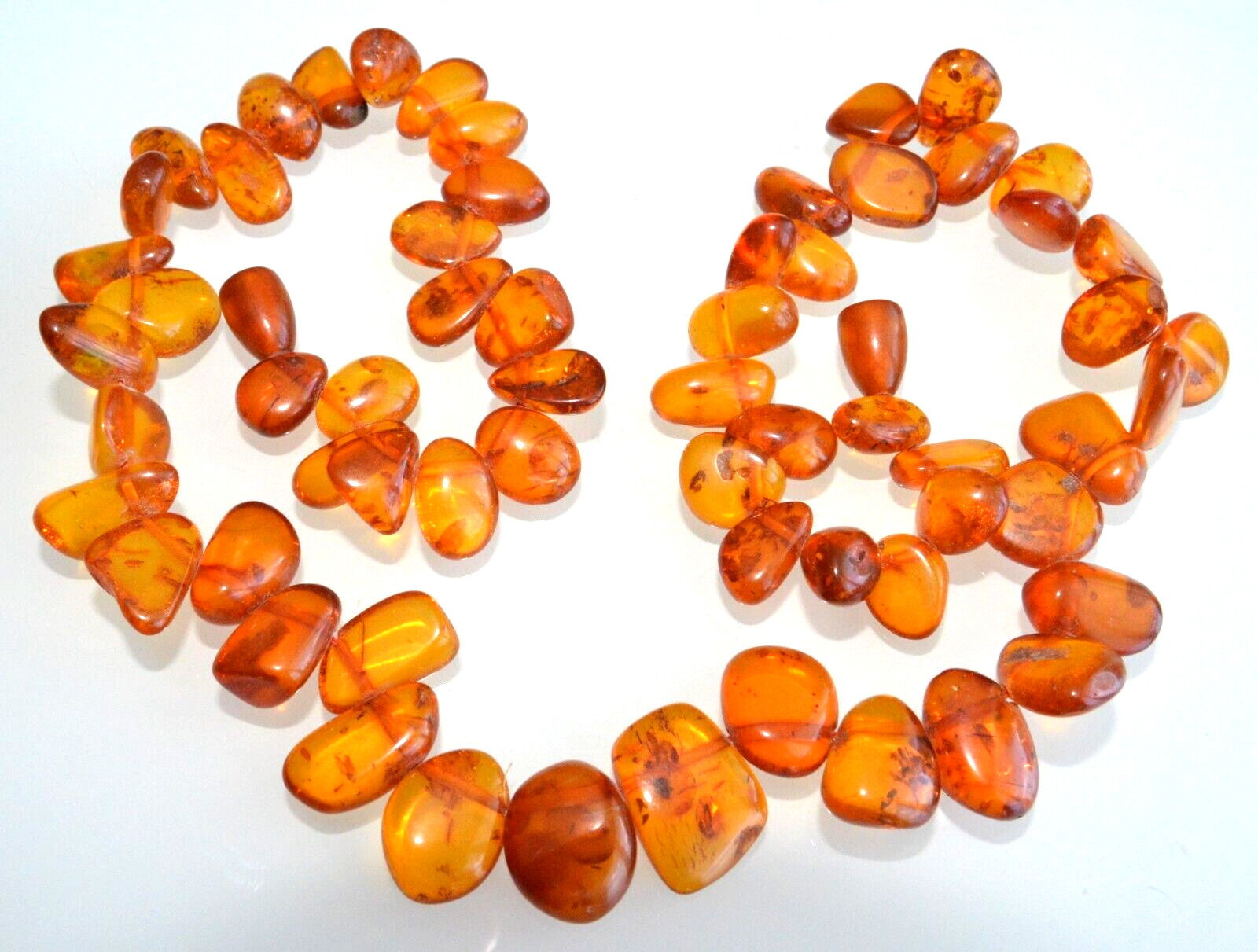 ✅56cm = 44gr RUSSIAN SOVIET BALTIC AMBER BEAD NECKLACE 琥珀 BRACELET STONE PENDANT