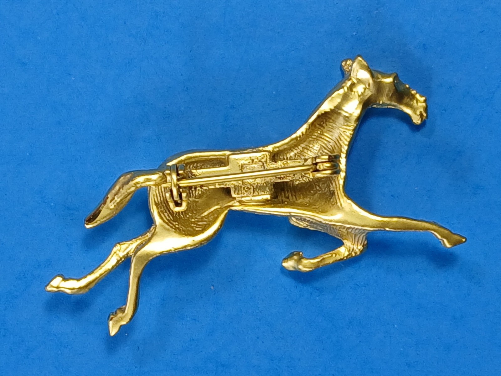 Horse Pins Brooches Running Gallop Brushed Satin Finish 2” Stallion LOT OF THREE