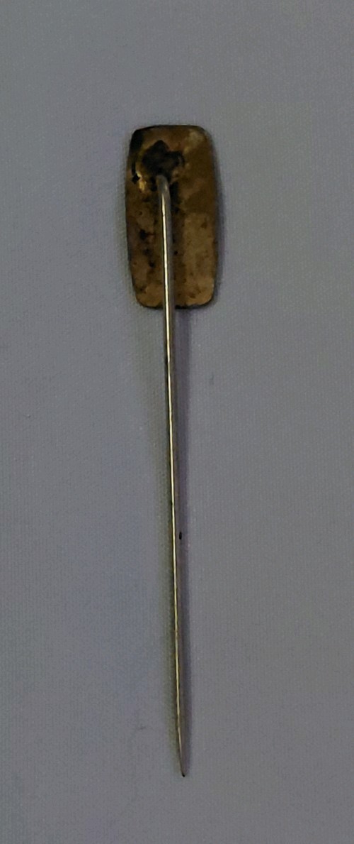 1915 Art Nouveau Edwardian Era, Stick Pin. Brass, Bronze, Gold Wash.