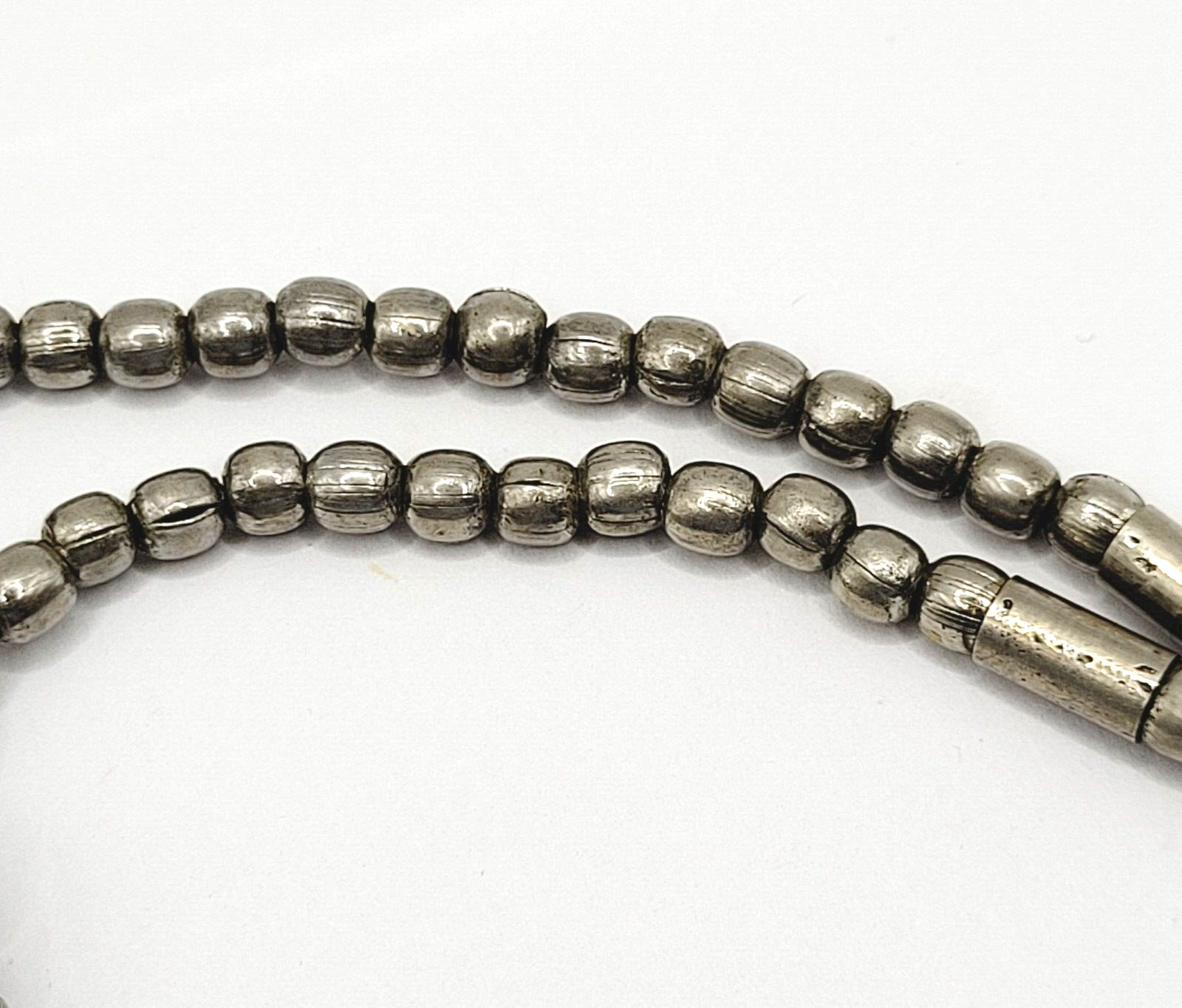 Unique Style Native Brutalist Industrial Silver Tone Metal Vtg Necklace 29 Inch
