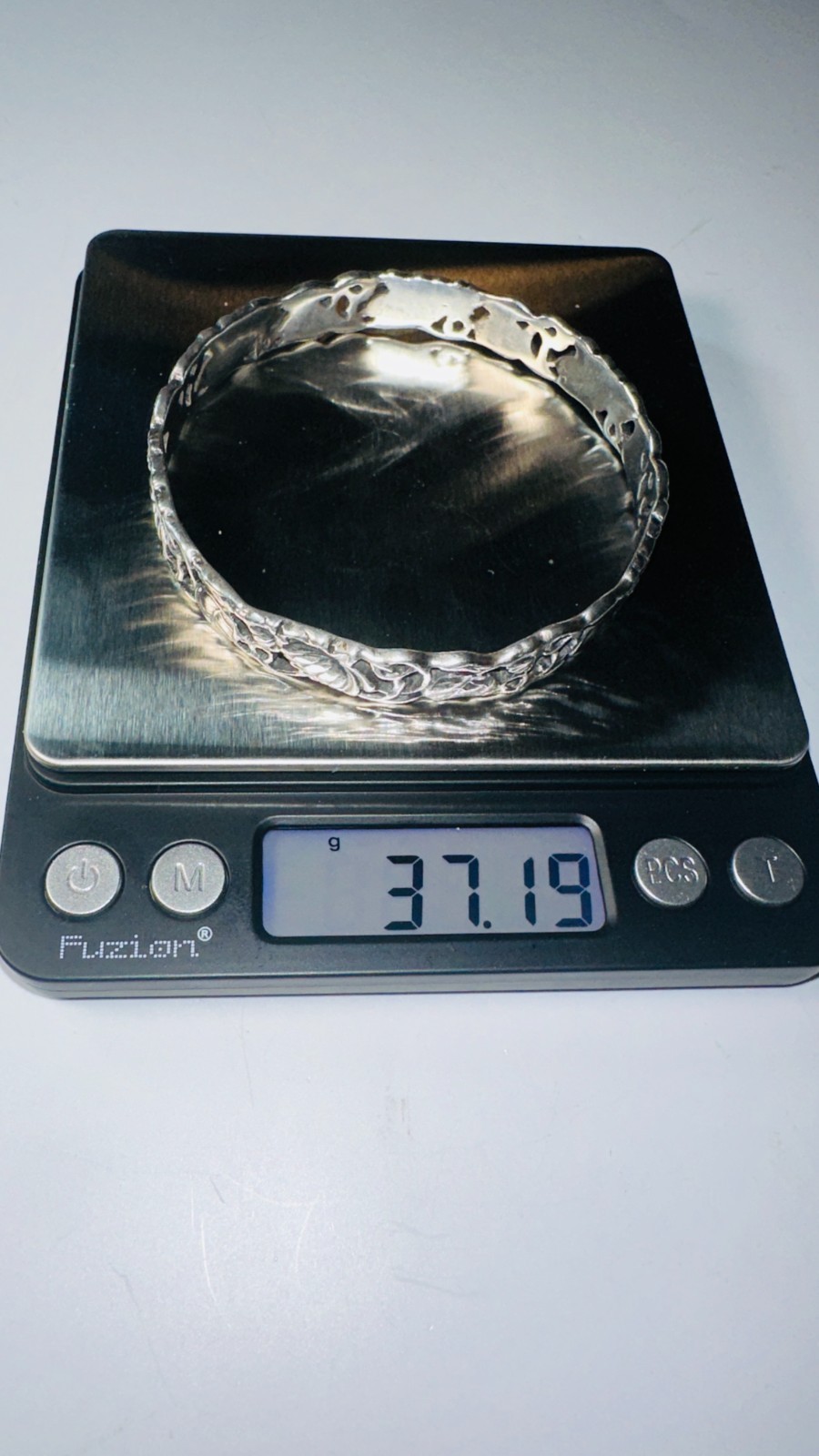 Parenti Bangle Bracelet Vintage Sterling Silver 37.19g 2.73″ Round 10mm