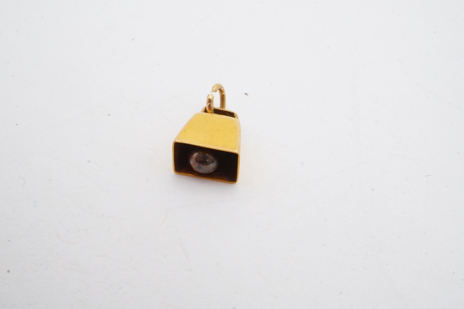 Vintage 14k Yellow Gold Cow Bell Charm Articulating