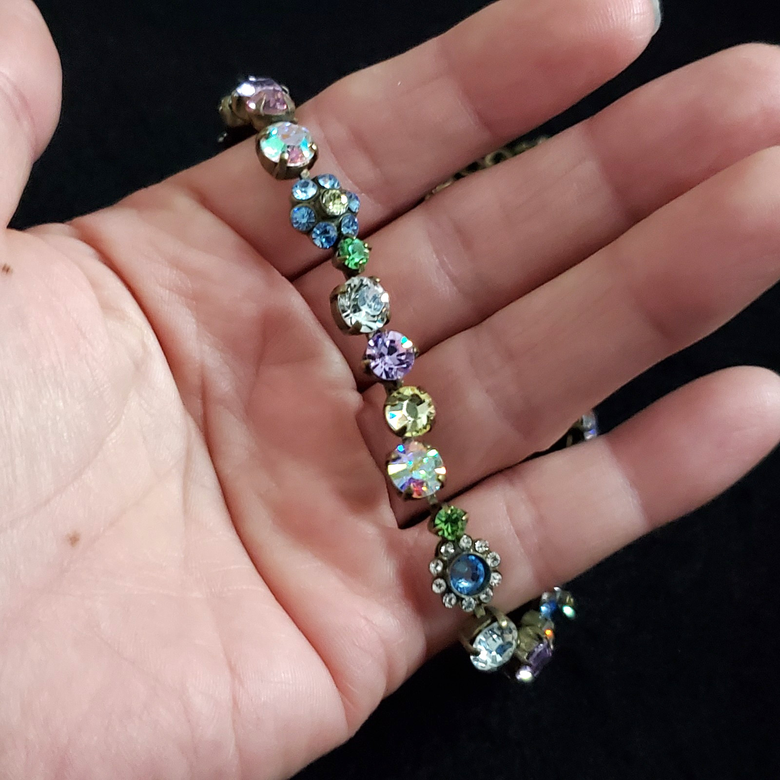 Sorrelli Crystal Necklace Choker Blue Pink Pastel 14-16″