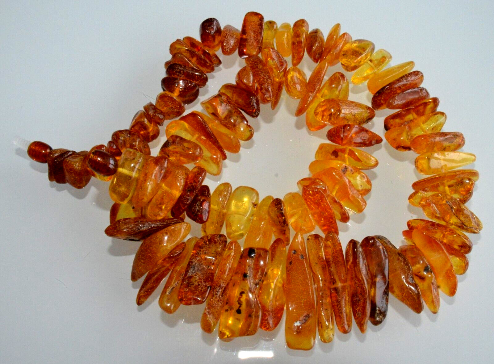 68gr RUSSIAN SOVIET BALTIC AMBER BEAD NECKLACE 琥珀 BRACELET STONE PENDANT EARRING