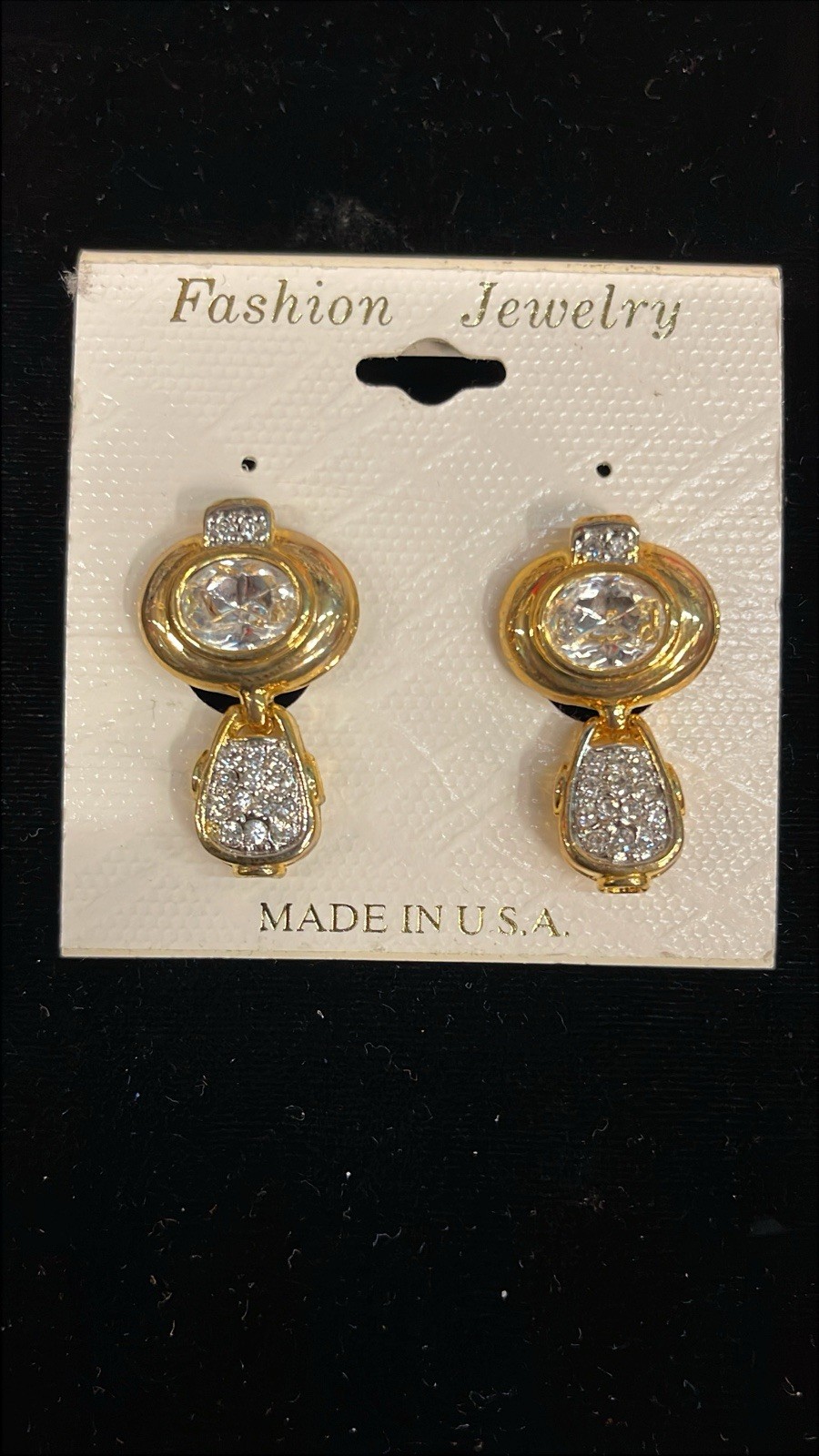 Vintage Flower Drop Dangle Earrings Gold-plated? (NOT SURE) No Mark