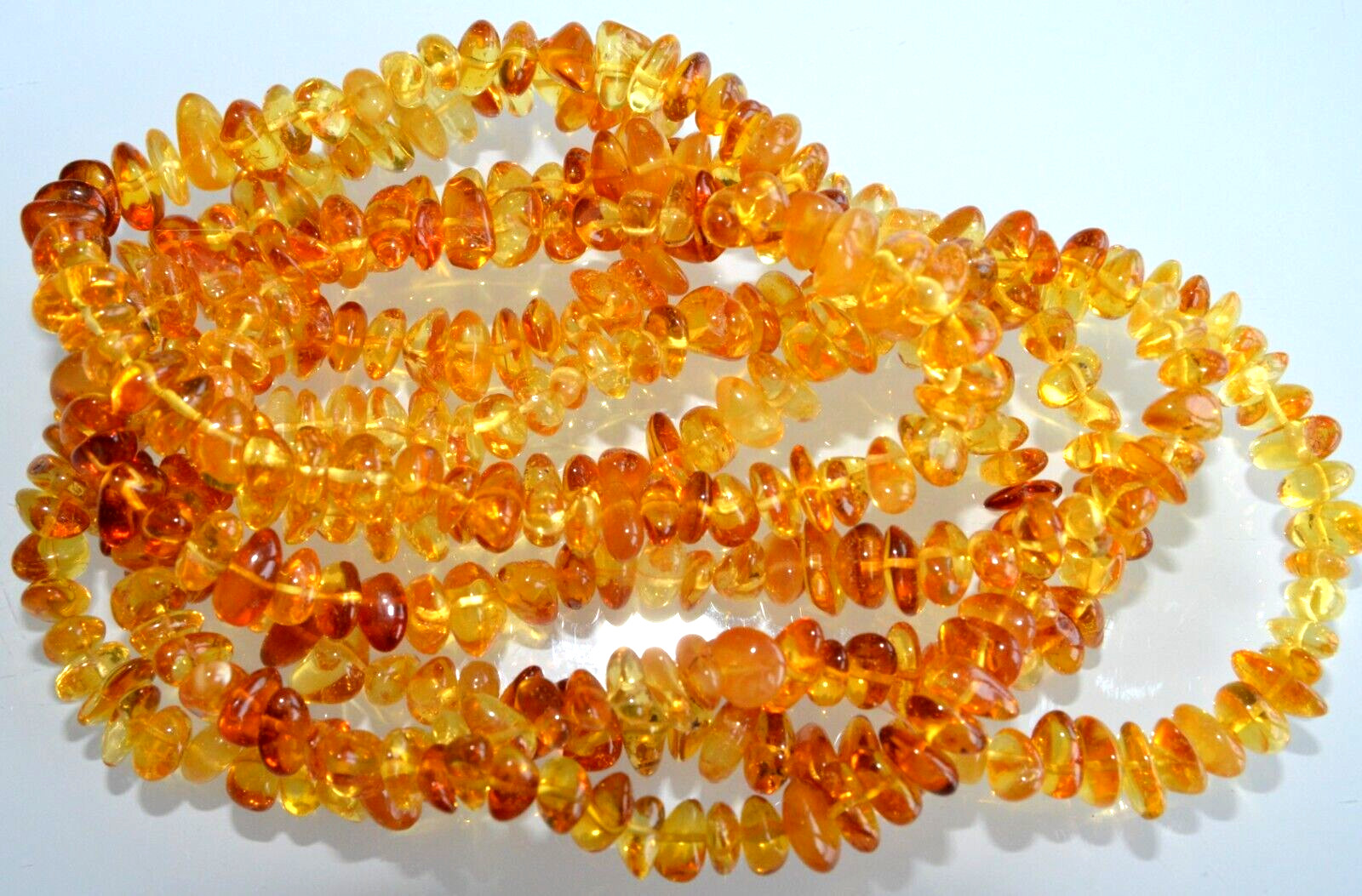 ✅135 cm=46gr RUSSIAN SOVIET BALTIC AMBER BEAD NECKLACE 琥珀 BRACELET STONE PENDANT