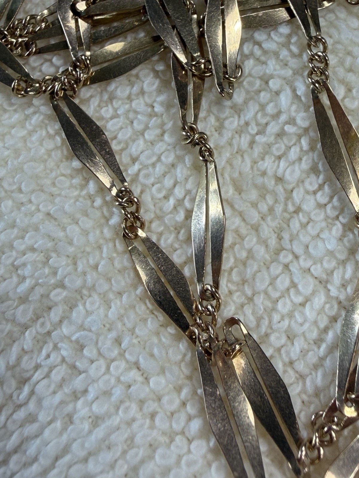 Antique 58″ Solid Gold Guard Chain Necklace 21.4g Acid Tested 14K Victorian