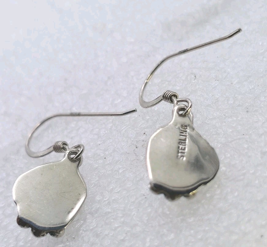 Sterling Silver & Opal Dangle earrings 2.17 Gs