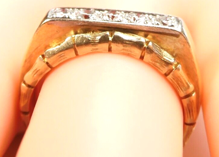 Antique 1920’s Diamond Engagement Ring 14K Two-Tone Gold 5.25 UK-K EGLUSA Unisex