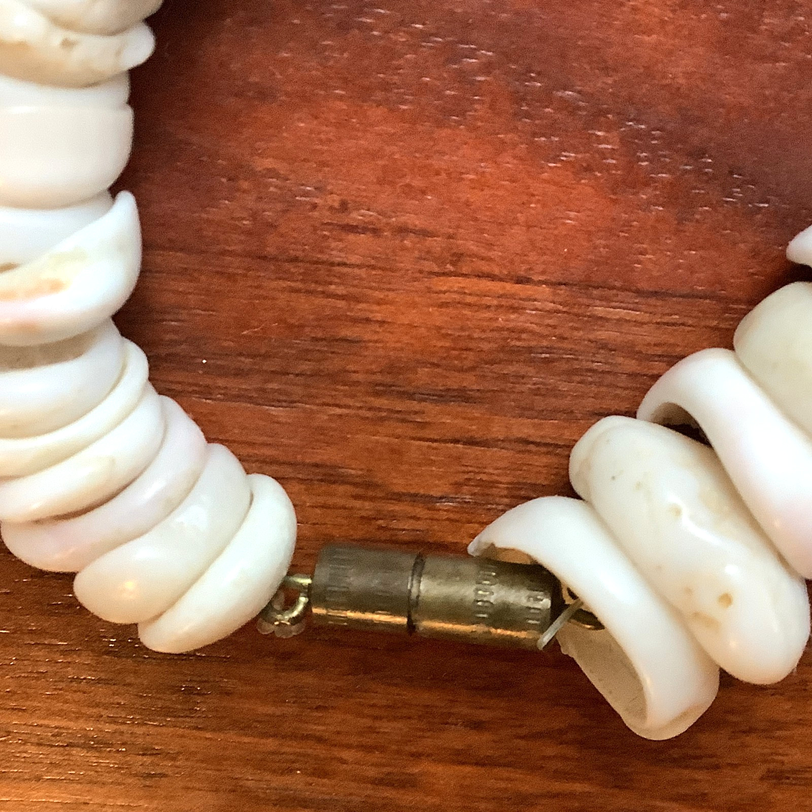 Puka Shell Necklace Vintage Natural Large 10mm Shells Heavy Boho Necklaces 16″